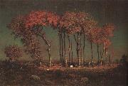Theodore Rousseau Under the Birches oil painting